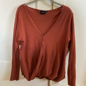 Burnt Orange Urban Outfitters Long Sleeve Shirt